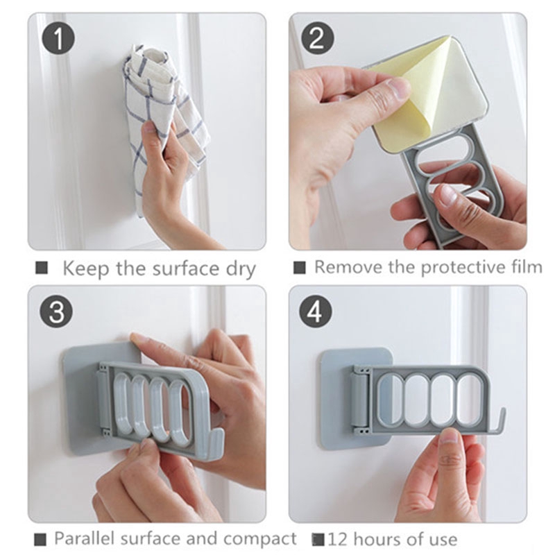 Set 4 Móc Nhựa Treo Đồ Gấp Gọn Tiện Lợi