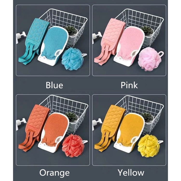 Set 3 Găng Tay Chà Lưng Tẩy Tế Bào Chết Tiện Dụng