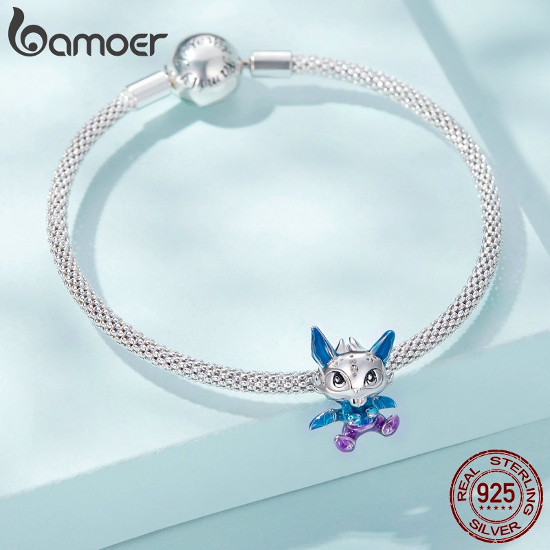 Mặt trang sức BAMOER bạc 925 thiết kế rồng bay đáng yêu độc đáo