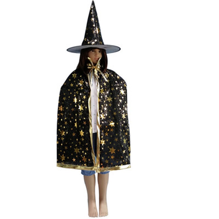 Set Áo Choàng Mũ Hóa Trang Halloween Cho Người Lớn Và Trẻ Em