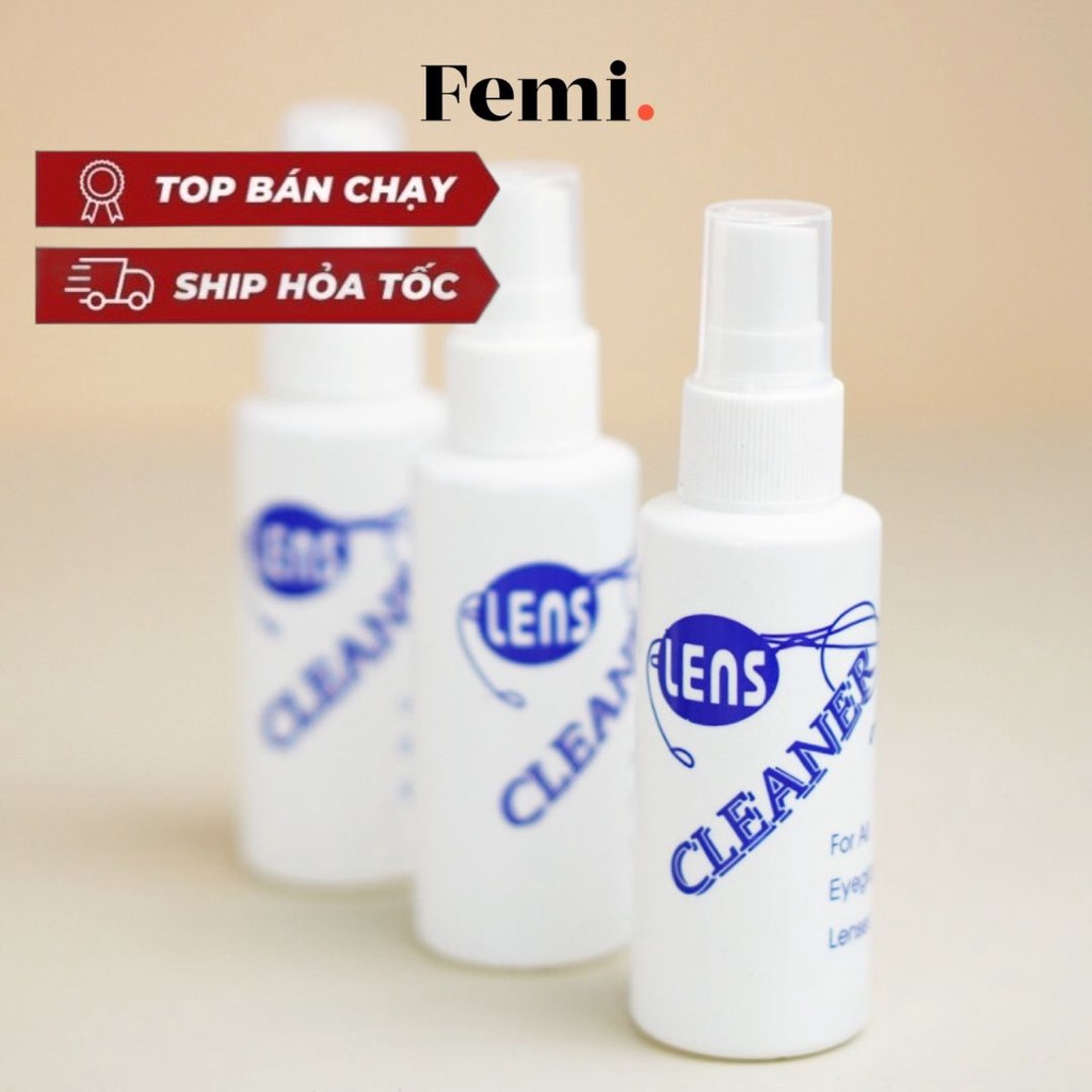 Nước rửa mắt kính Femi 60ml chuyên dụng