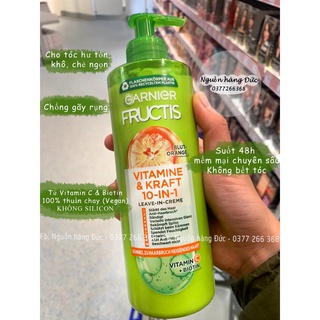 Kem dưỡng tóc Garnier Fructis 10in1 chống rụng tóc, hư tổn  - Nguồn hàng Đức
