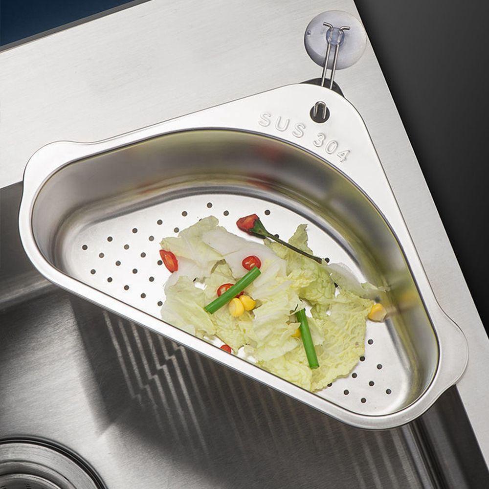 Rổ Tam Giác Đựng Thực Phẩm Ráo Nước Không Cần Khoan Lỗ Cho Nhà Bếp