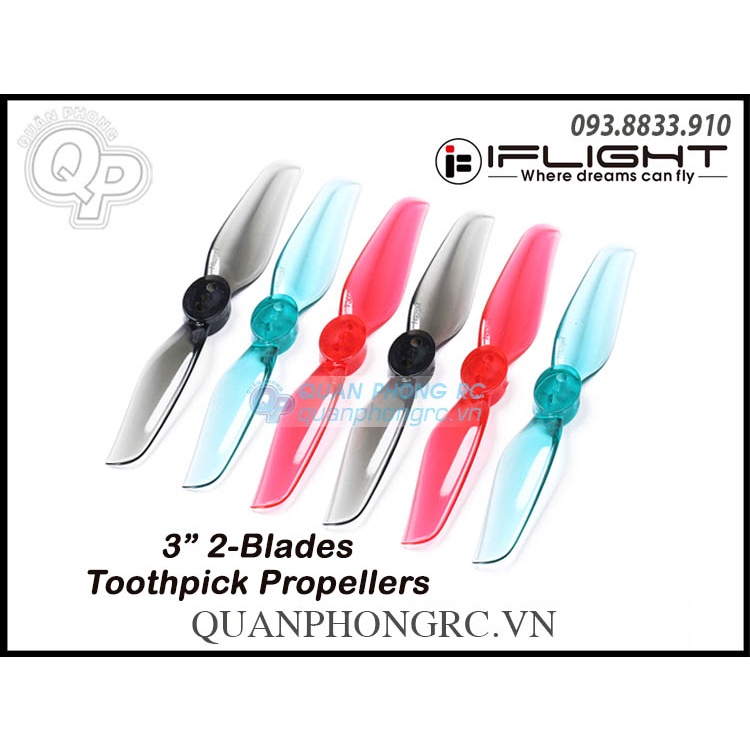 Cánh 2 Lá 3 inch iFlight Nazgul 3020 T3020 2 Blades FPV Toothpick Propellers