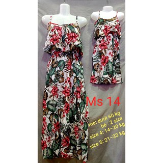 Set maxi me va be [Đầm mẹ có tay]
