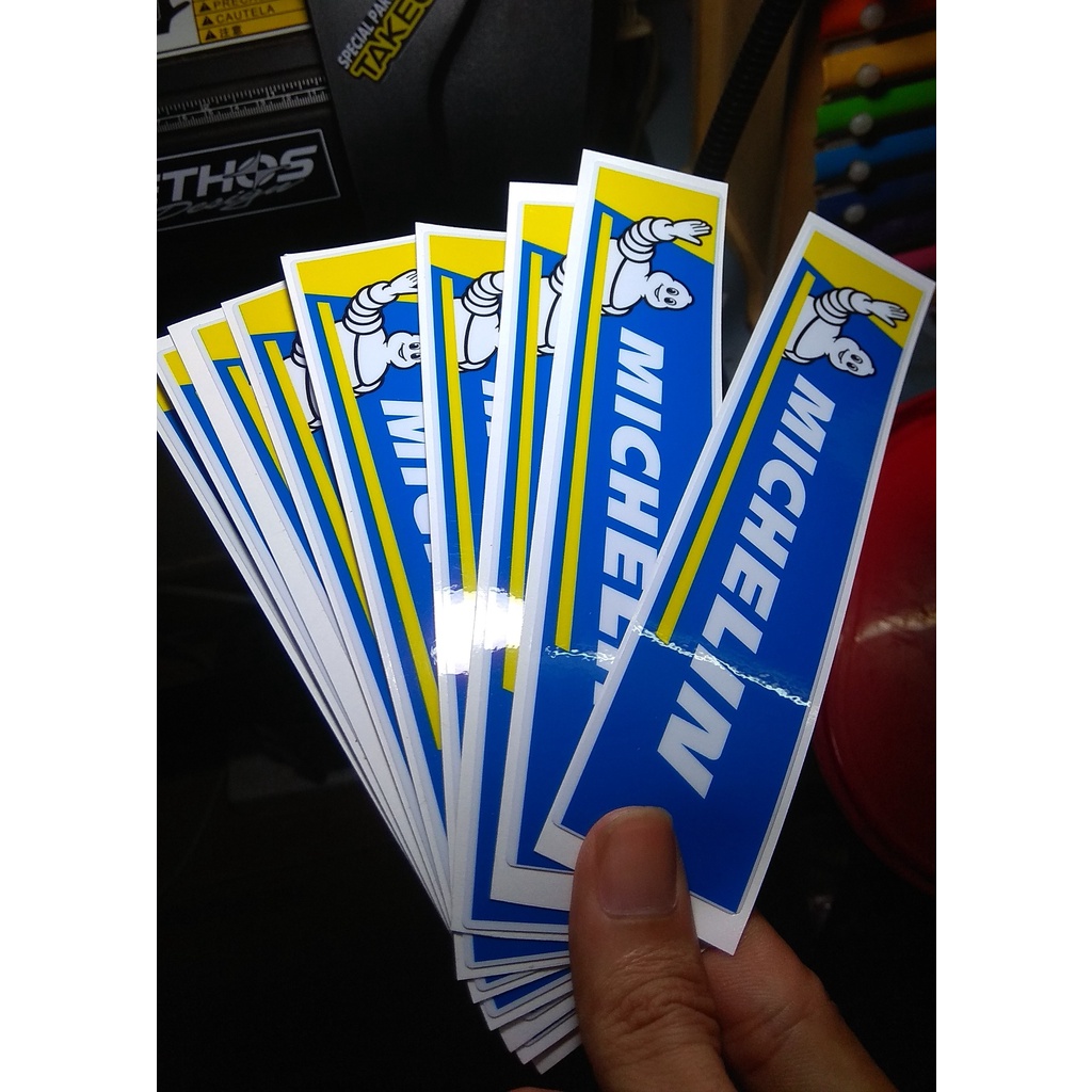 Tem con stickers MICHELIN dán phuộc xe loại đẹp  1 bịch có 2 con tem