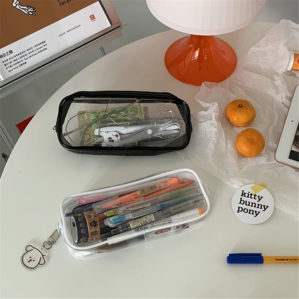 Túi Đựng Bút Trong Suốt Có Khóa Kéo Tiện Lợi Chất Lượng Cao Túi Đựng Bút Bằng PVC Trong Suốt Có Khóa Kéo In Họa Tiết Xinh Xắn