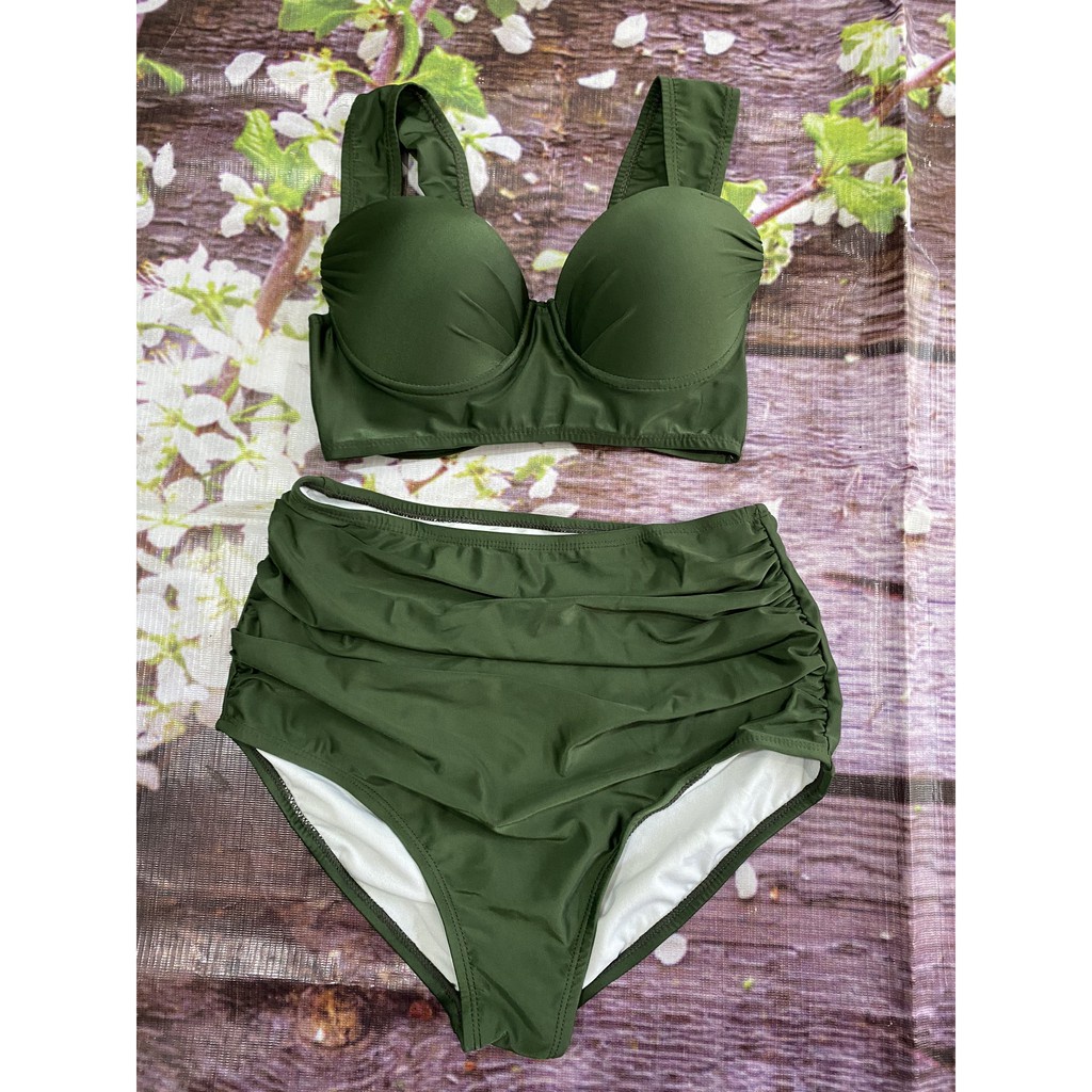 Bikini # Đồ Bơi Đi Biển Hai Mảnh Tay Vuông Cạp Cao Sexy AG08