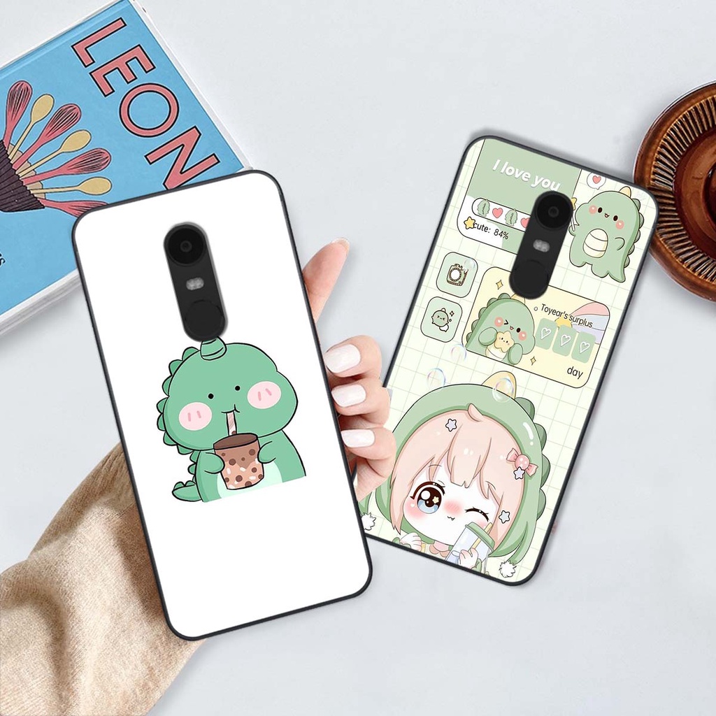 Ốp Xiaomi Redmi Note 4/ Note 4x / Redmi 5 Plus in hình khủng long Dino siêu dễ thương