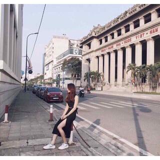Chân váy dài sẻ tà (video+ảnh thật)