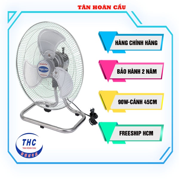 QUẠT SÀN CÔNG NGHIỆP SUPERWIN CÁNH 45CM 90W