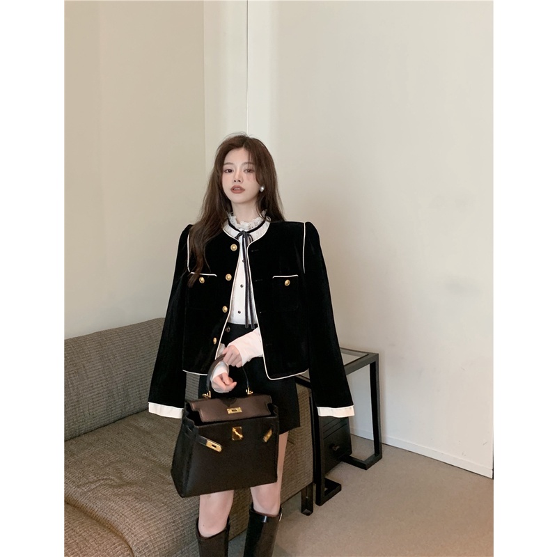 [ORDER+ẢNH THẬT] Set áo nhung dài tay nút bấm sang trọng váy ôm điệu đà Ulzzang siêu đẹp ❤️ | BigBuy360 - bigbuy360.vn