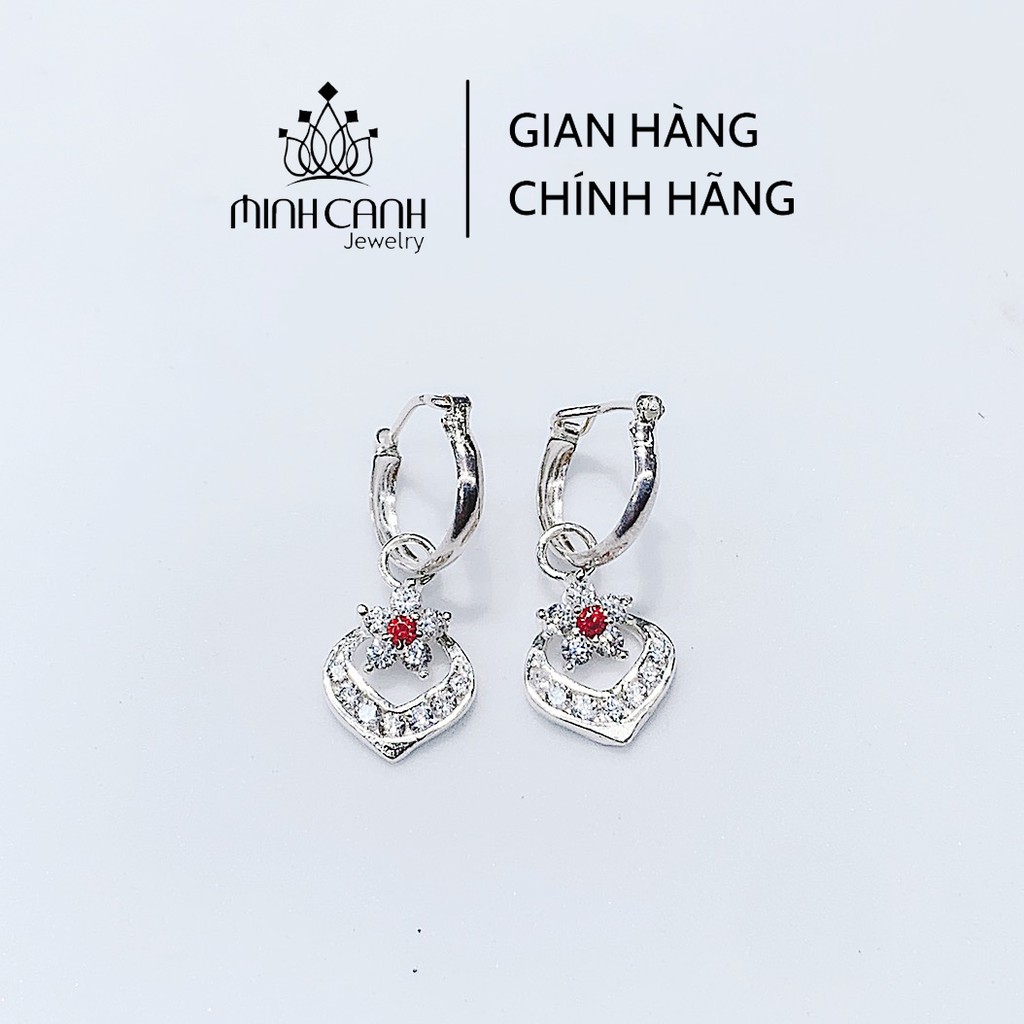 Hoa Tai Bạc Cho Bé Họa Tiết Hoa 5 Cánh - Minh Canh Jewelry