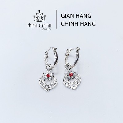 Hoa Tai Bạc Cho Bé Họa Tiết Hoa 5 Cánh - Minh Canh Jewelry