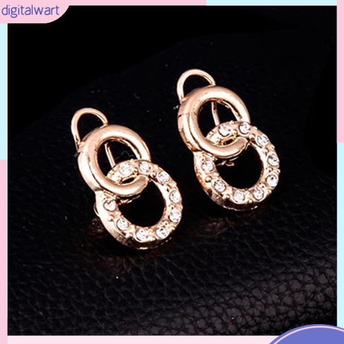 Bộ trang sức hợp kim đính đá phong cách thanh lịch cho nữ