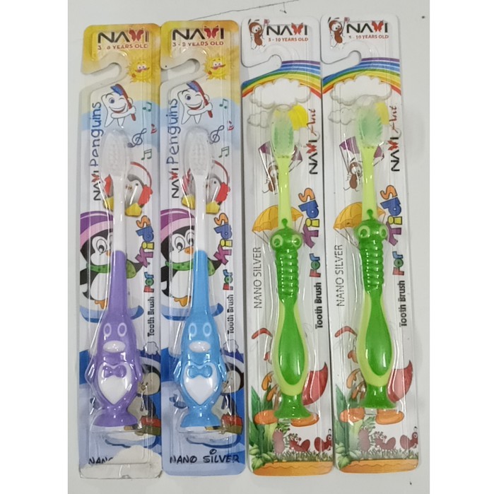 1 Cây Bàn Chải Trẻ Em NAVI Fof Kids BCK04 NaNo Silver (Giao màu ngẫu nhiên)