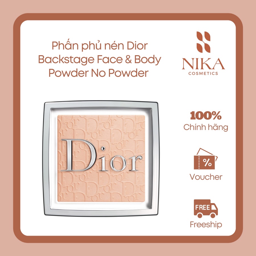 Phấn phủ nén highend Dior Backstage Face &amp; Body Powder No Powder mỏng nhẹ tự nhiên