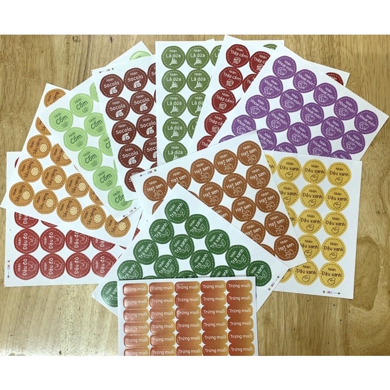 Tem nhân bánh trung thu ( 1 tờ 48 con)