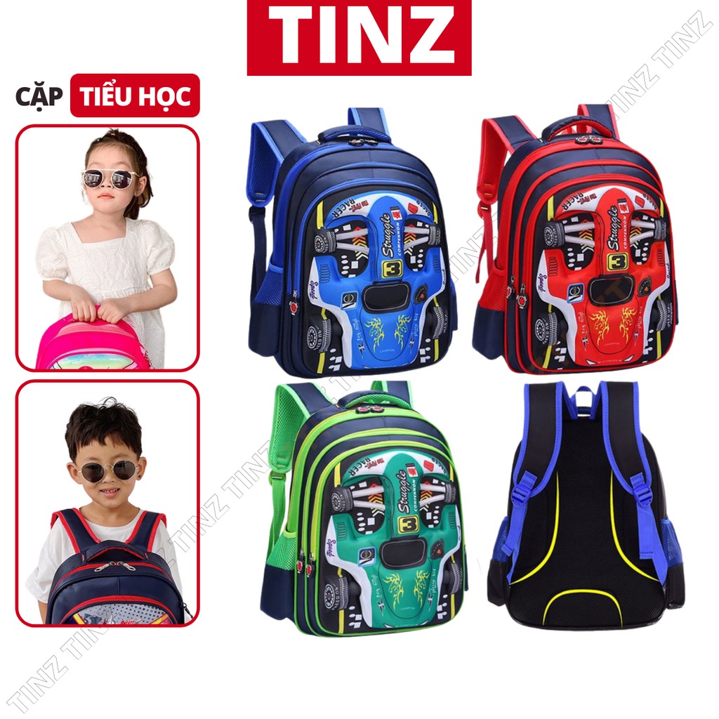 Balo đi học cho bé lớp 1,2,3,4,5 cặp học sinh tiểu học cấp 1 chống gù chống nước TINZ|Mã CC1-07