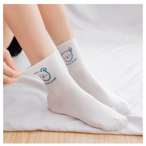 Tất cổ cao nữ hoạt hình Miumiu vớ cổ cao hàn quốc nam nữ dễ thương M03