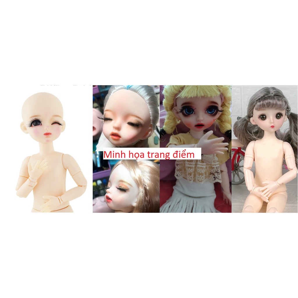 Đầu búp bê Yati 1/6 chưa trang điểm