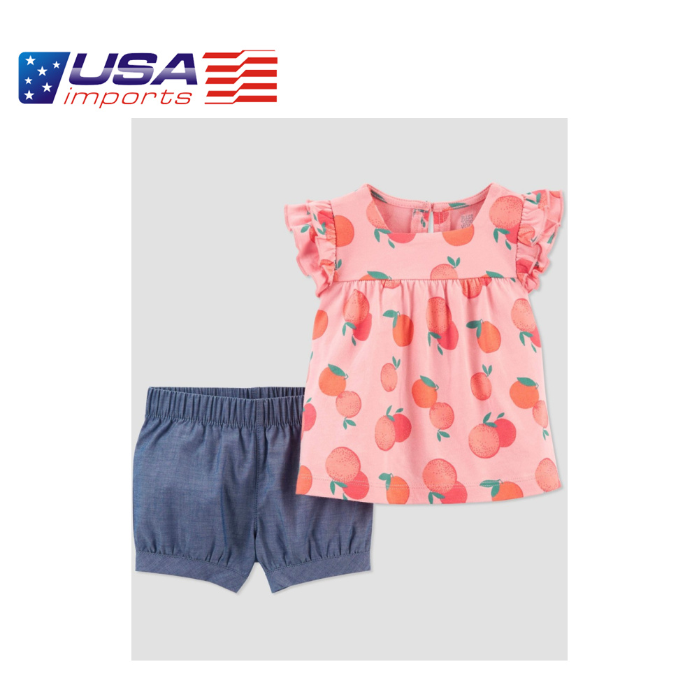 Set áo cam cánh tiên kèm quần short denim Just One You Auth Từ Mỹ (206-06-8506)