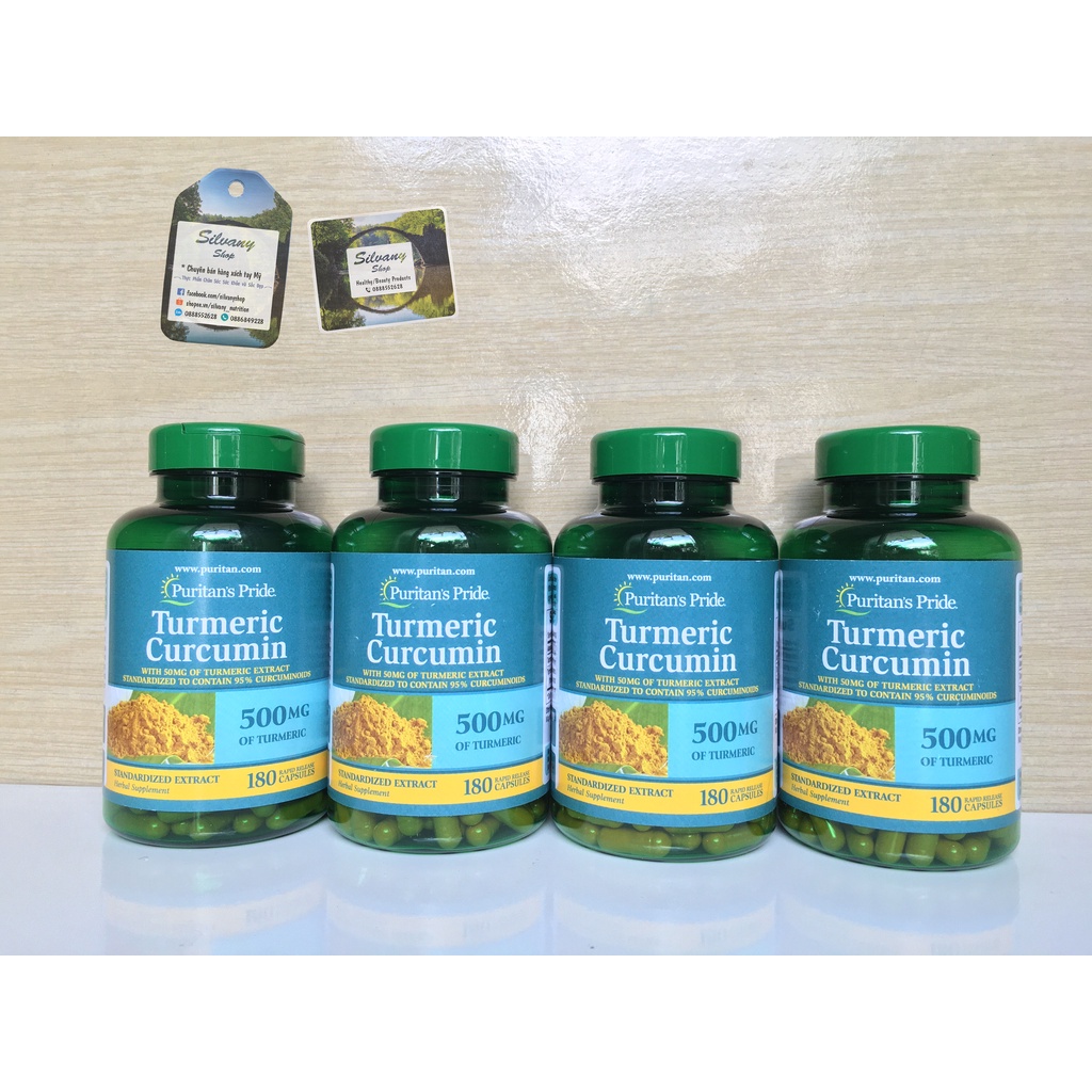 Viên Tinh Chất Nghệ Vàng 500mg Turmeric Curcumin 500mg Puritan's Pride - 180 viên