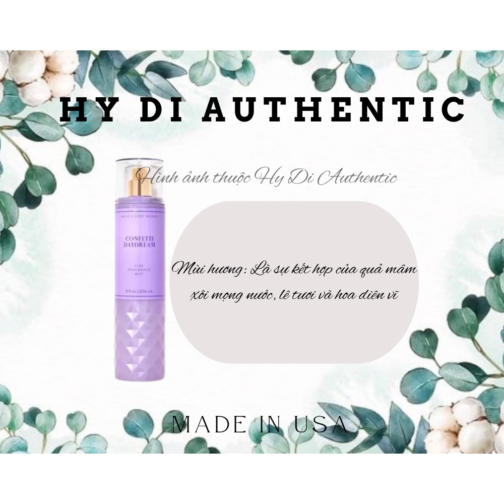 CONFETTI DAYDREAM - XỊT THƠM DƯỠNG THỂ BATH & BODY WORKS USA