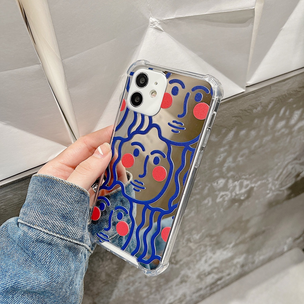 Ốp lưng iphone Ốp Điện Thoại TPU silicone Mặt Gương Thời Trang Cho iPhone 11 pro max X Xr Xs max 7 8 Plus 13 14pro pro max Dinuo case