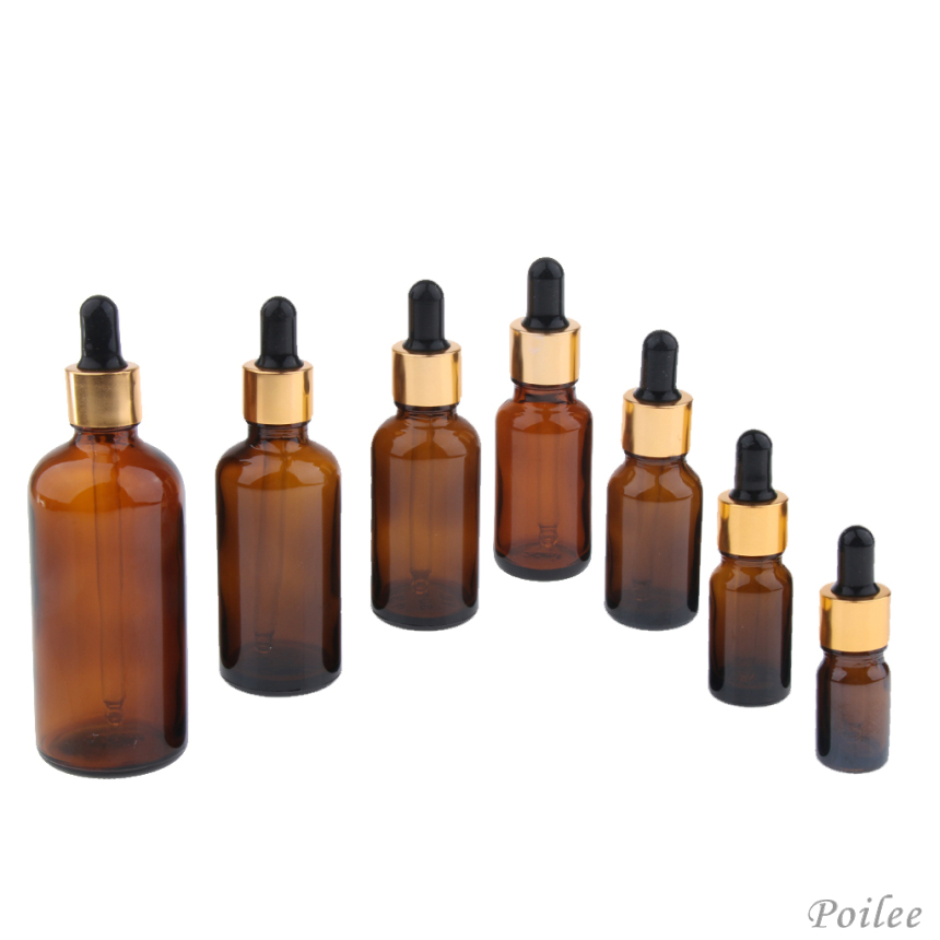 6Pcs, Refillable Empty Dropper / Dropping Bottles, Carrier Oil Kit for Cosmetics Essential Oils