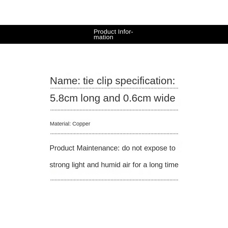 Kẹp Cà Vạt Bằng Đồng 5.8X0.6Cm Thời Trang Lịch Lãm Cho Nam