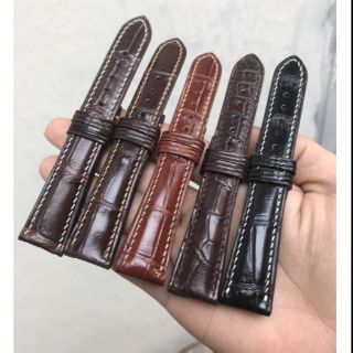 DÂY ĐỒNG HỒ CÁ SẤU HANDMADE SIZE 20/16