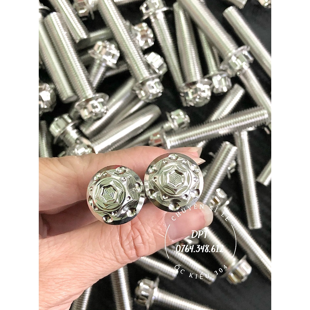 [HÌNH THẬT] Ốc 10li M3 Inox 304 đủ size, 10li23-10li30-10li40-10li50-10li60