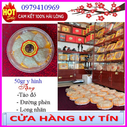 Yến Sào Vụn Sơ Mướp 1 tổ (8-9gr) tặng kèm táo đỏ, đường phèn, hạt chia - Yến Sào Tinh Chế