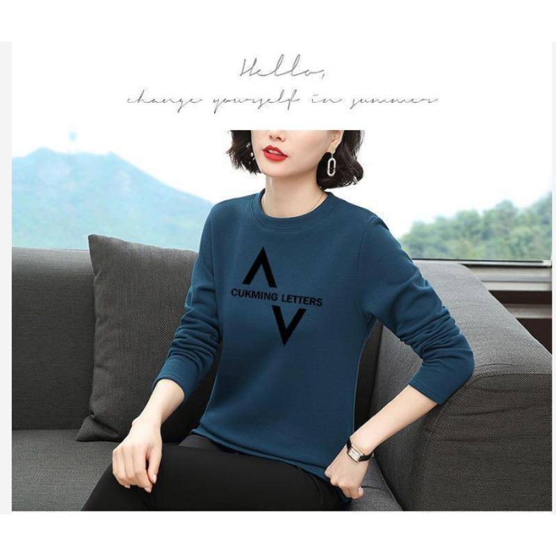 Áo thun tay dài thời trang cho phụ nữ trung niên