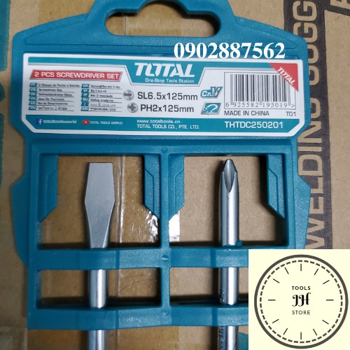 Bộ tua vít dẹp và bake 2 chi tiết Total THTDC250201