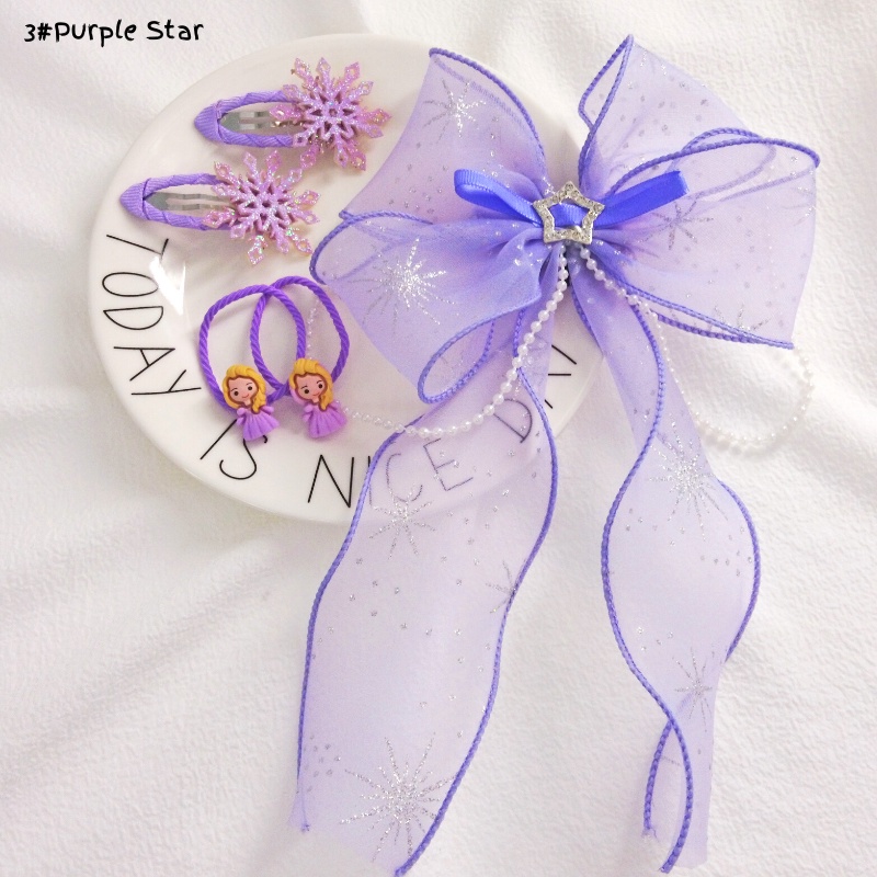 Set 5 Kẹp Tóc Nơ Thời Trang Cho Bé