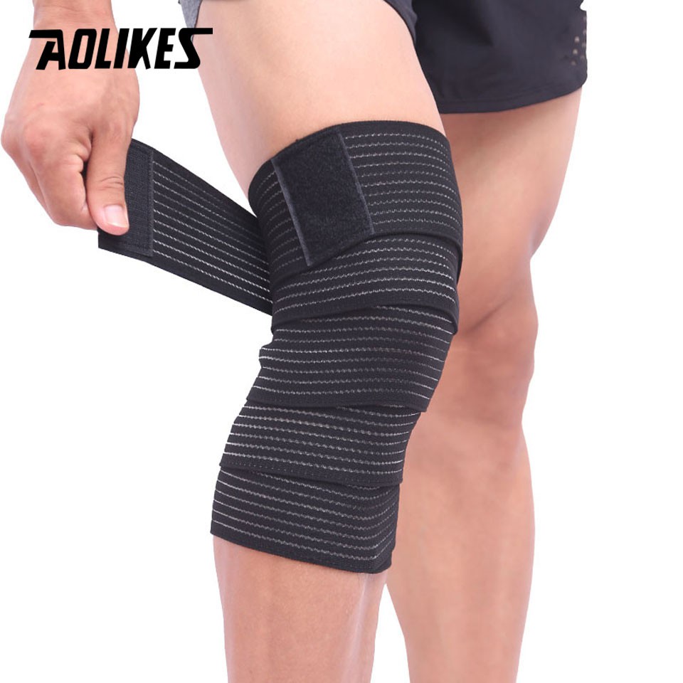 Băng bảo vệ đầu gối AOLIKES A-1516 chất liệu đàn hồi thoáng khí khi chơi thể thao sport knee protector