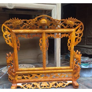 khung ảnh thờ bằng gỗ mít ảnh đôi