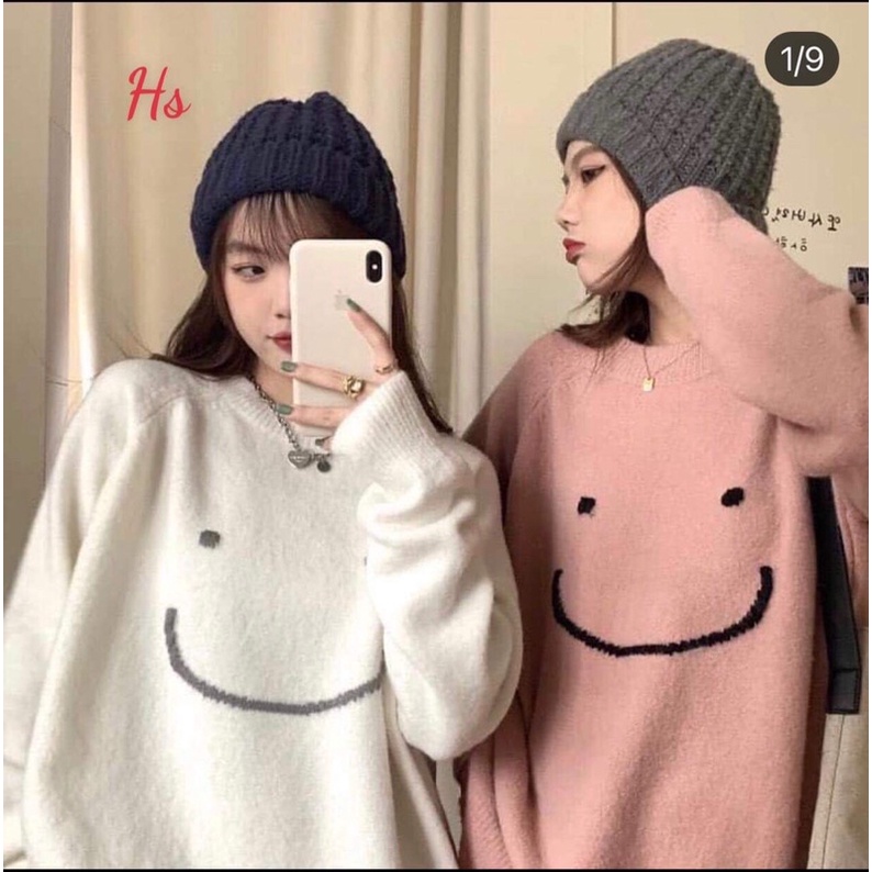 Áo Sweater in mặt cười TH6