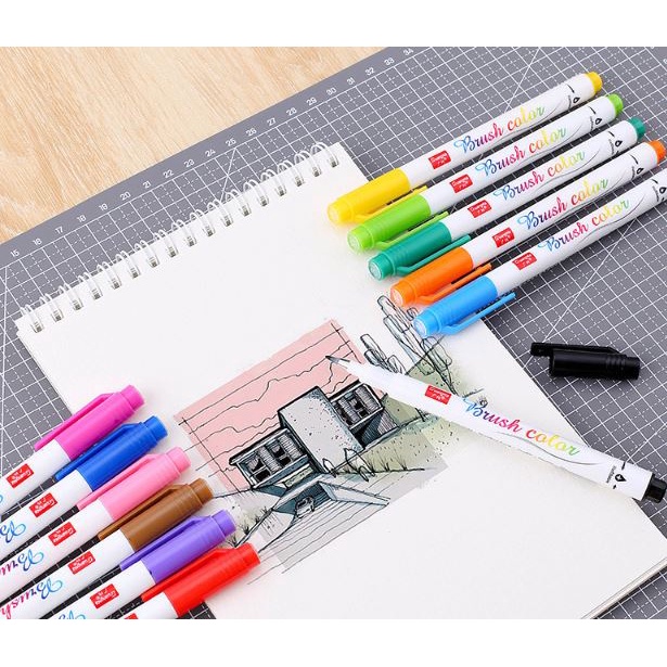 Bút luyện thư pháp, viết Calligraphy Brush Sign Pen Dupe GuangNa - BASIC COLORS