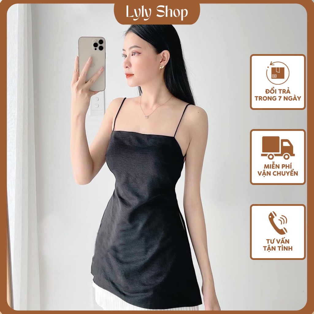 Áo 2s lụa đính ngọc giả hở lưng ⚡FreeShip⚡ phù hợp dạo phố đi chơi