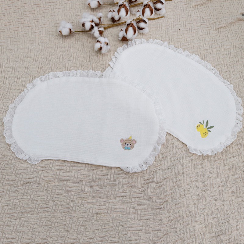 Gối cotton mềm mại thấm hút mồ hôi cho trẻ sơ sinh size 25x40cm Shop Nana's House