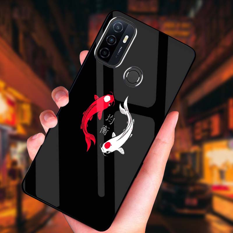 Ốp Lưng OPPO A53 Mặt kính cường lực Cao Cấp, Sang Trọng thiết kế Độc Quyền