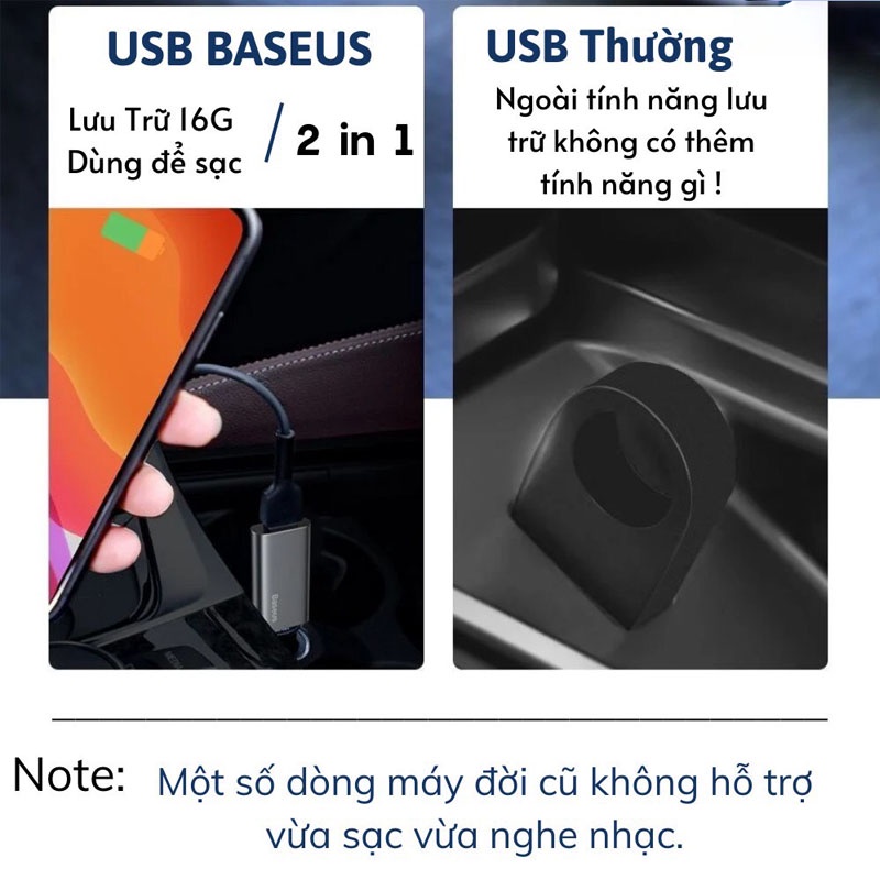 USB U-disk 32Gb Baseus ACUP B0A Vừa Lưu Trữ Vừa Cổng Sạc Nhanh Chính Hãng