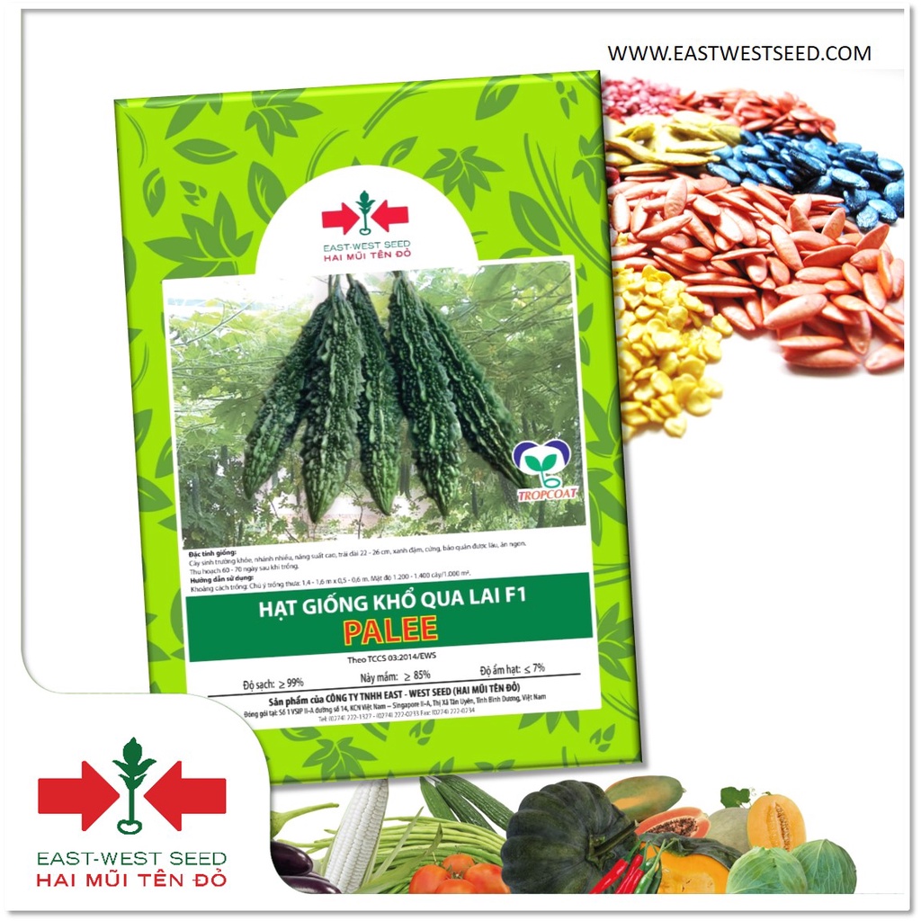 GÓI 10 HẠT KHỔ QUA PALEE LAI F1 CỦA EAST-WEST SEED (HAI MŨI TÊN ĐỎ)
