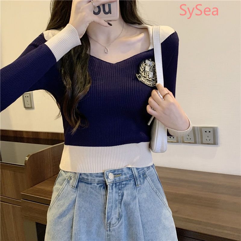 Áo Dệt Kim Kiểu Vintage Hàn Quốc Thời Trang Mùa Thu Cho Nữ