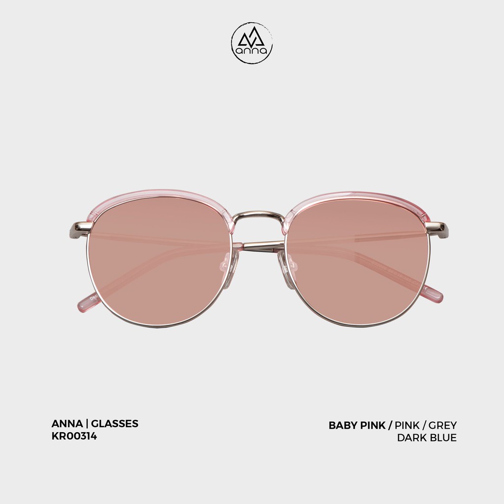 Kính mát nam nữ thời trang ANNA dáng tròn gọng kim loại mắt râm chống tia UV RCT007 (32006) | BigBuy360 - bigbuy360.vn