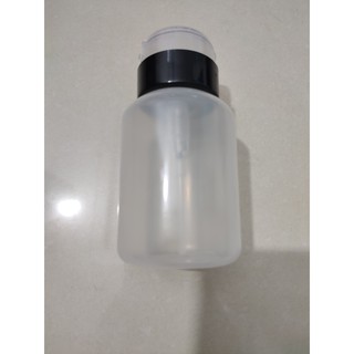 Lọ thân trắng đen dung tích 210ml đựng axiton và các dung dịch hóa chất cần thiết trong quá trình làm nail..