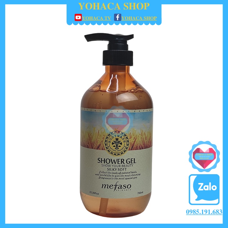Sữa tắm nữ Mefaso silky soft hương lúa mạch 750ml